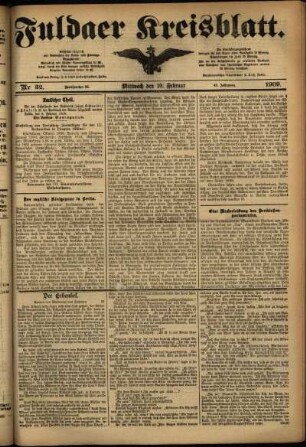 Ausgabe vom Mittwoch, den 10. Februar 1909.