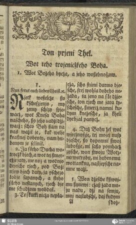 Ton prjeni Thel. Wot teho trojenicżkeho Boha