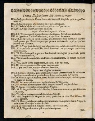 a3v-b2v, Index Discursuum hic contentorum; Index Thematum