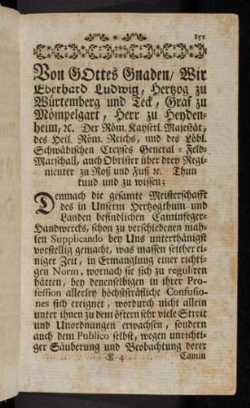 151-161, Vorwort. Erstlich. - Zehendes.
