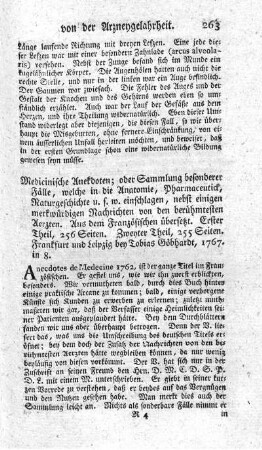 Medicinische Anekdoten. T.1.2.