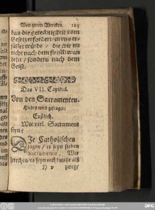 Hiebey wird gefraget: Erstlich. Wie viel Sacrament seyn?