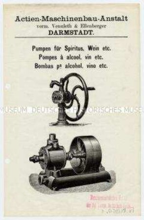 Pumpen für Spiritus, Wein etc.