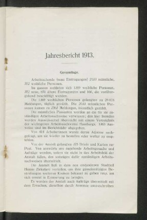 Jahresbericht 1913.