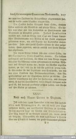 XXXV. Reise nach Mount-Vernon in Virginien