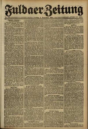 Ausgabe vom Freitag, den 06. Dezember 1918.