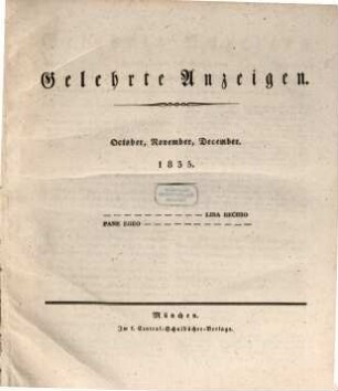 Gelehrte Anzeigen. 1. 1835