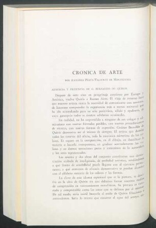 Crónica de arte