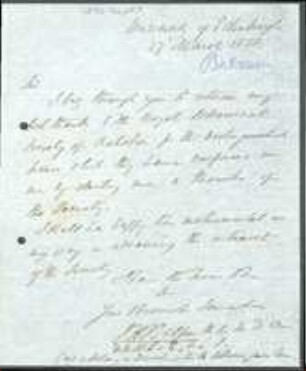 Brief von John Hutton Balfour an Friedrich Wilhelm Schmid