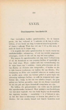 XXXIX. Onuitgegeven handschrift