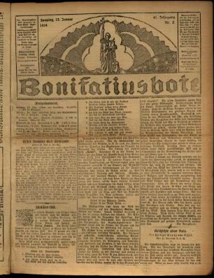 Ausgabe vom Sonntag, den 13. Januar 1924.