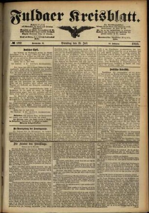 Ausgabe vom Dienstag, den 19. Juli 1910.