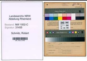 Entnazifizierung Robert Schmitz, geb. 04.08.1896 (Kaufmann)