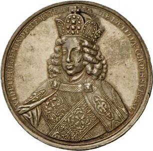 Medaille von Georg Hautsch und Lazarus Gottlieb Lauffer auf die Krönung Josephs I., 1690