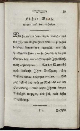 Eilfter Brief. - Zwanzigster Brief.