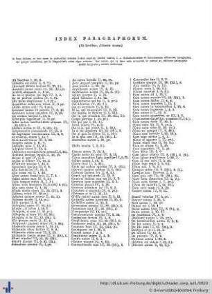 Index paragraphorum.