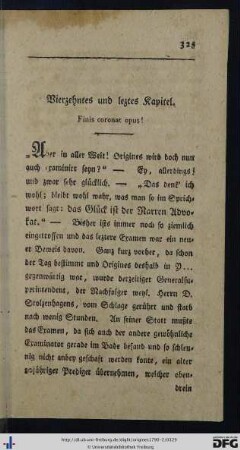 Vierzehntes und leztes Kapitel.