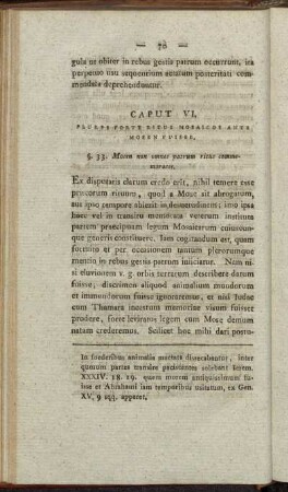 Caput VI. Plures forte Ritus Mosaicos ante Mosen fuisse.