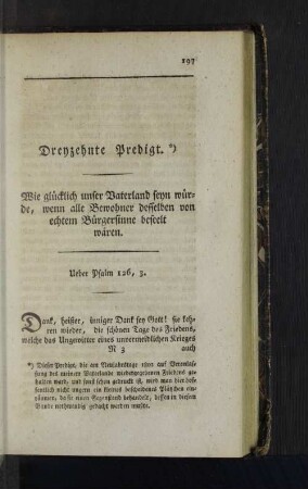 [Dreyzehnte Predigt. - Vier und zwanzigste Predigt. Predigten von Funk.]
