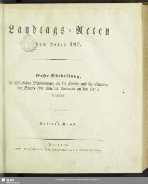 1836/37,3: Landtags-Acten / Die königlichen Mittheilungen