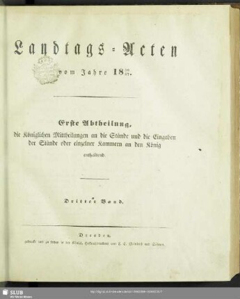 1836/37,3: Landtags-Acten / Die königlichen Mittheilungen