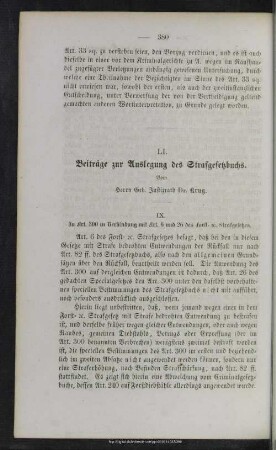 LI. Beiträge zur Auslegung des Strafgesetzbuchs
