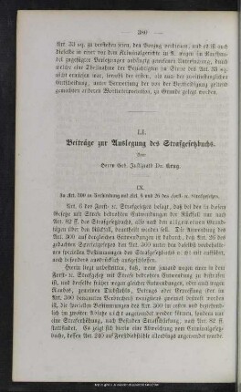 LI. Beiträge zur Auslegung des Strafgesetzbuchs