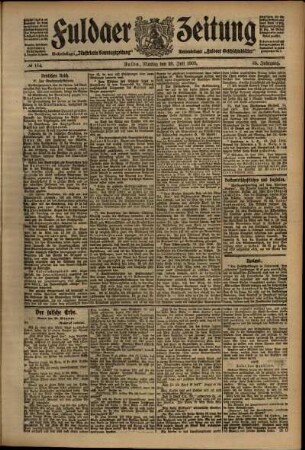 Ausgabe vom Montag, den 20. Juli 1908.
