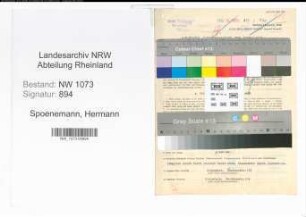 Entnazifizierung Hermann Spoenemann , geb. 27.08.1900 (Vertreter)