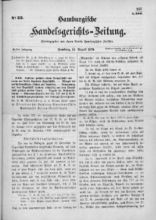 No. 33. 13. August 1870