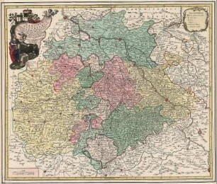 Lotter, C. T.: Postroutenkarte von Sachsen, ca. 1:500 000, Kupferstich, 1758