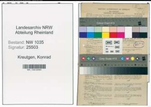 Entnazifizierung Konrad Kreutgen , geb. 01.03.1906 (Kaufmaennischer Angestellter)