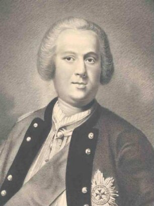 Karl Friedrich Eberhardt von Reischach, Oberst und Kommandeur des Regiments 1766, Brustbild