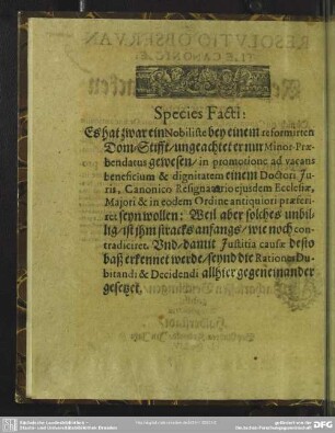 Species Facti