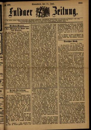 Ausgabe vom Samstag, den 11. Juni 1887.