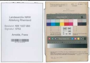 Entnazifizierung Franz Arnolds , geb. 22.10.1910 (Vermessungsrat)