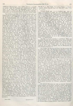 772-776 [Rezension] Smith, B. A., Dean Church
