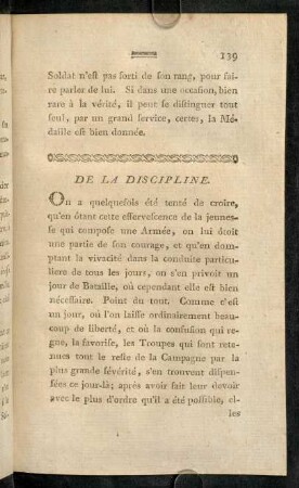 139-149, De la discipline.