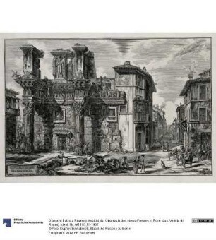 Ansicht der Überreste des Nerva-Forums in Rom (aus: Vedute di Roma)