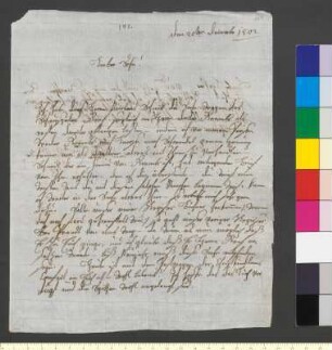 Brief von Goethe, Katharina Elisabeth an Goethe, Johann Wolfgang von