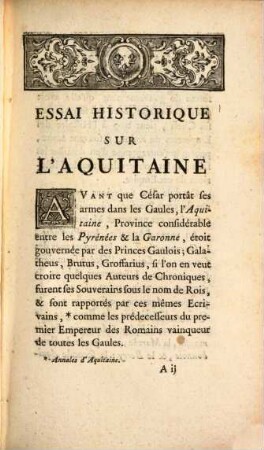 Essai historique sur l'Aquitaine