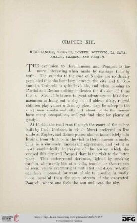 Chapter XIII: Herculaneum, Vesuvius, Pompeii, Sorrento, La Cava, Amalfi, Salerno, and Pæstum