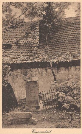 Einsamkeit: das schöne Alt-Leipzig ; alter Johannis-Friedhof