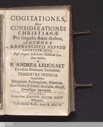 1: Complectens Januarium, Februarium, Martium