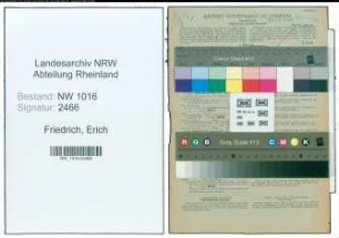 Entnazifizierung Erich Friedrich , geb. 30.07.1901 (Zollbeamter)