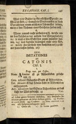 441-465, XXIV. Imitationis Ex Catonis.