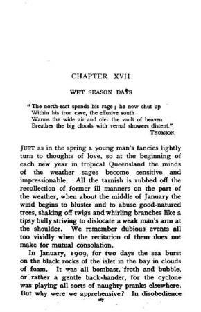 XVII. WET SEASON DAYS
