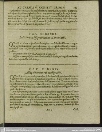Cap. CLXXXIII. Iudiciorum & probationum annotatio