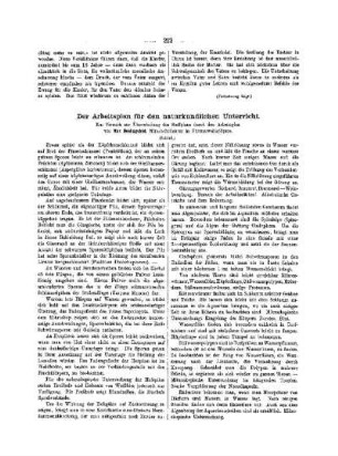 Der Arbeitsplan für den naturkundlichen Unterricht : (Schluß)