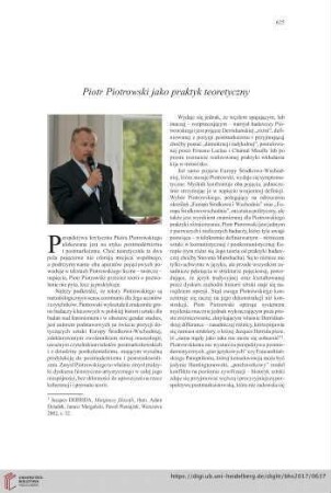 79: Piotr Piotrowski jako praktyk teoretyczny